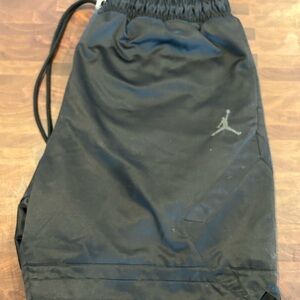 Black Jordan Drawstring Athletic Shorts